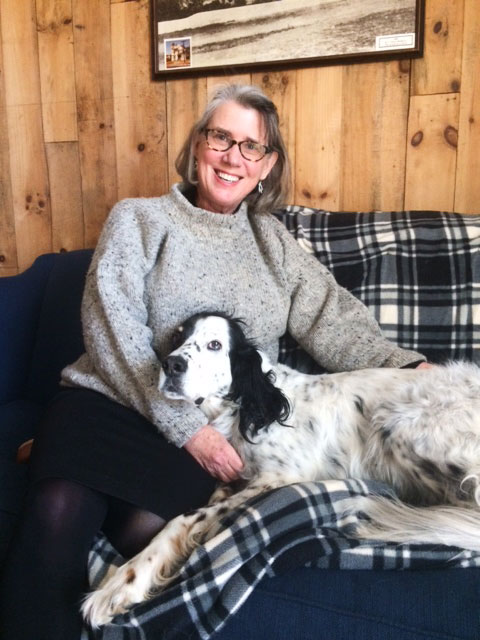 Carolyn and her old dog, Rusty