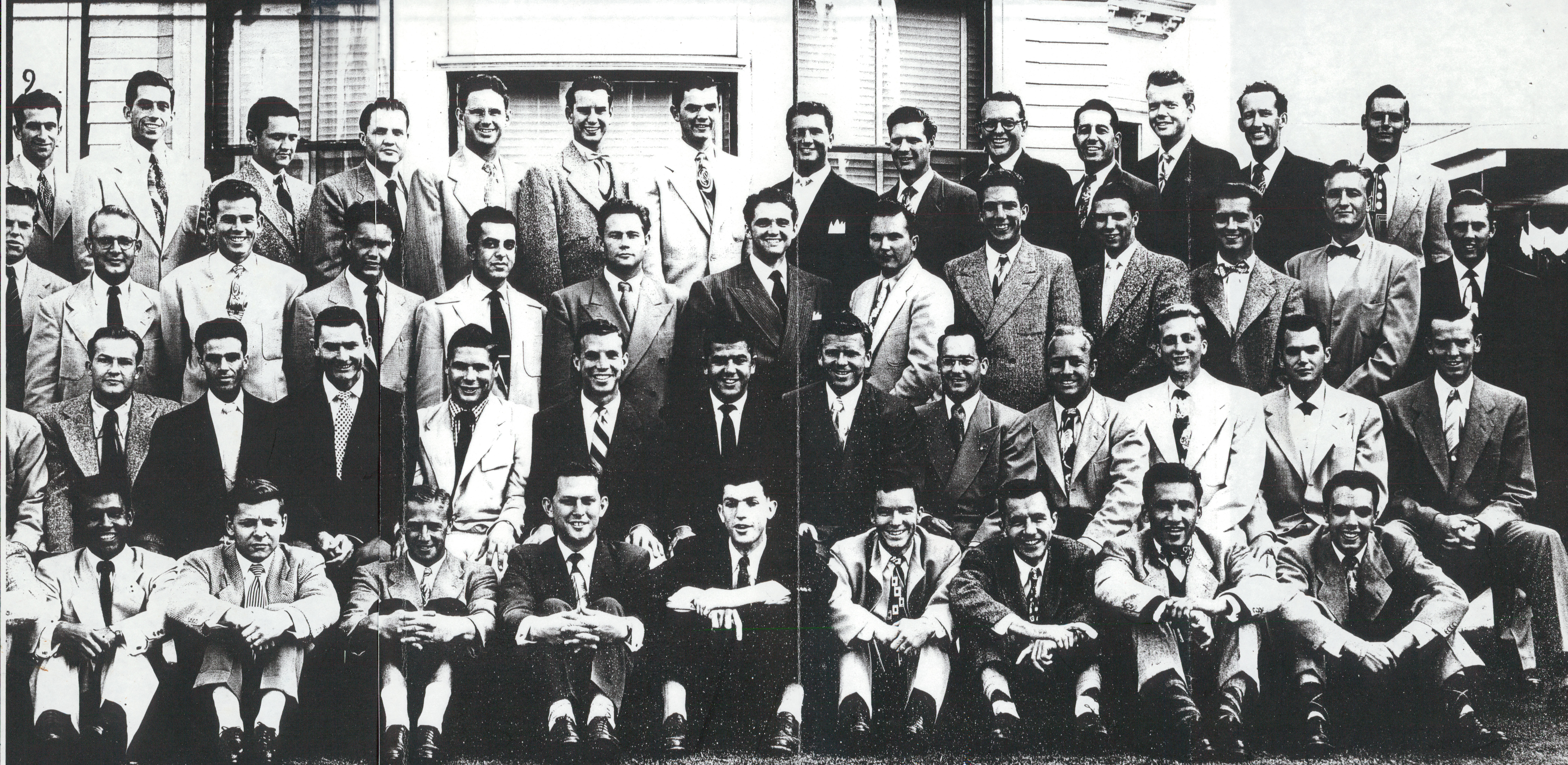 black and white photograph of the Delta Chi fraternity