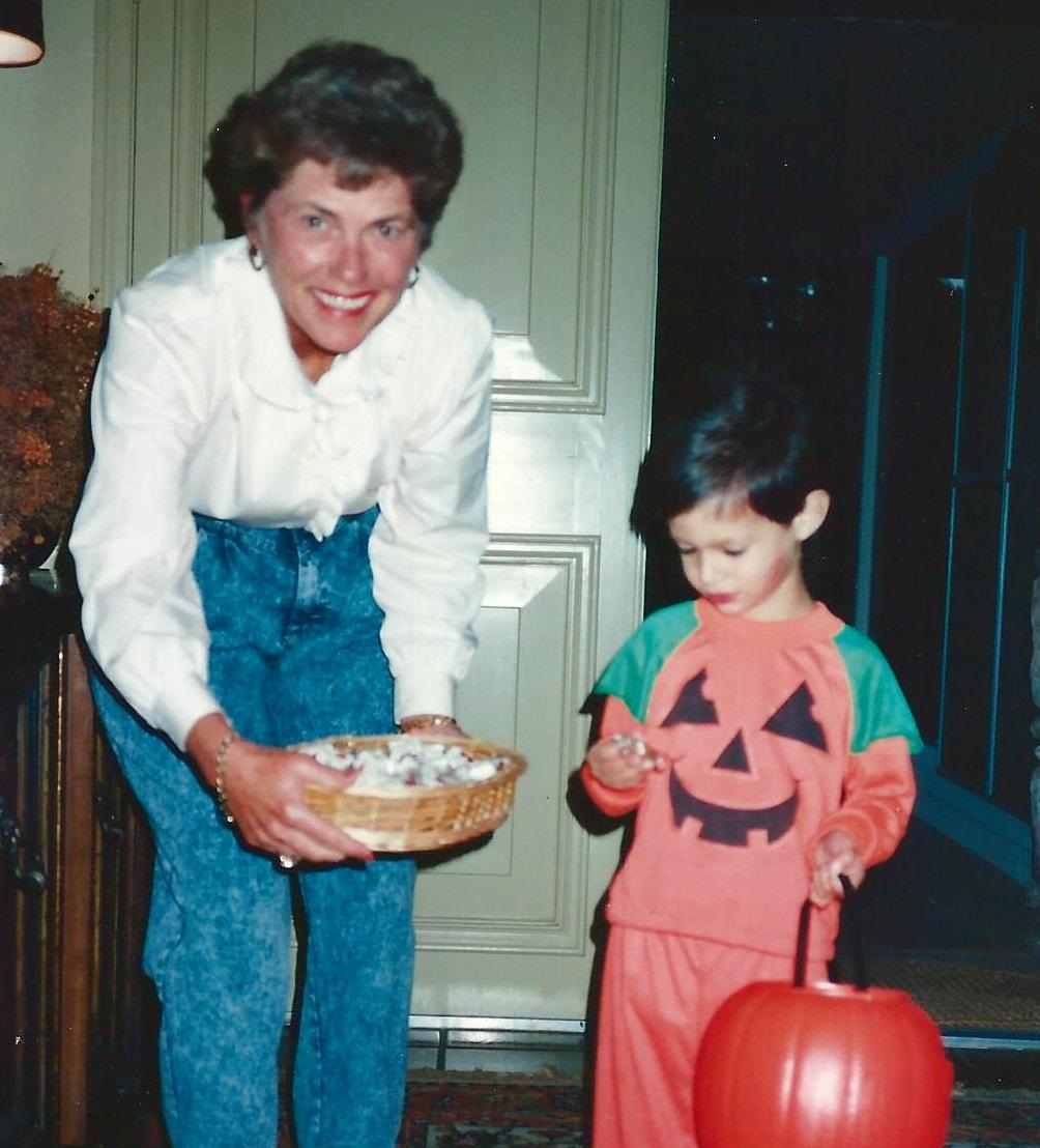 photograph of Carolyn's mother and son on halloween