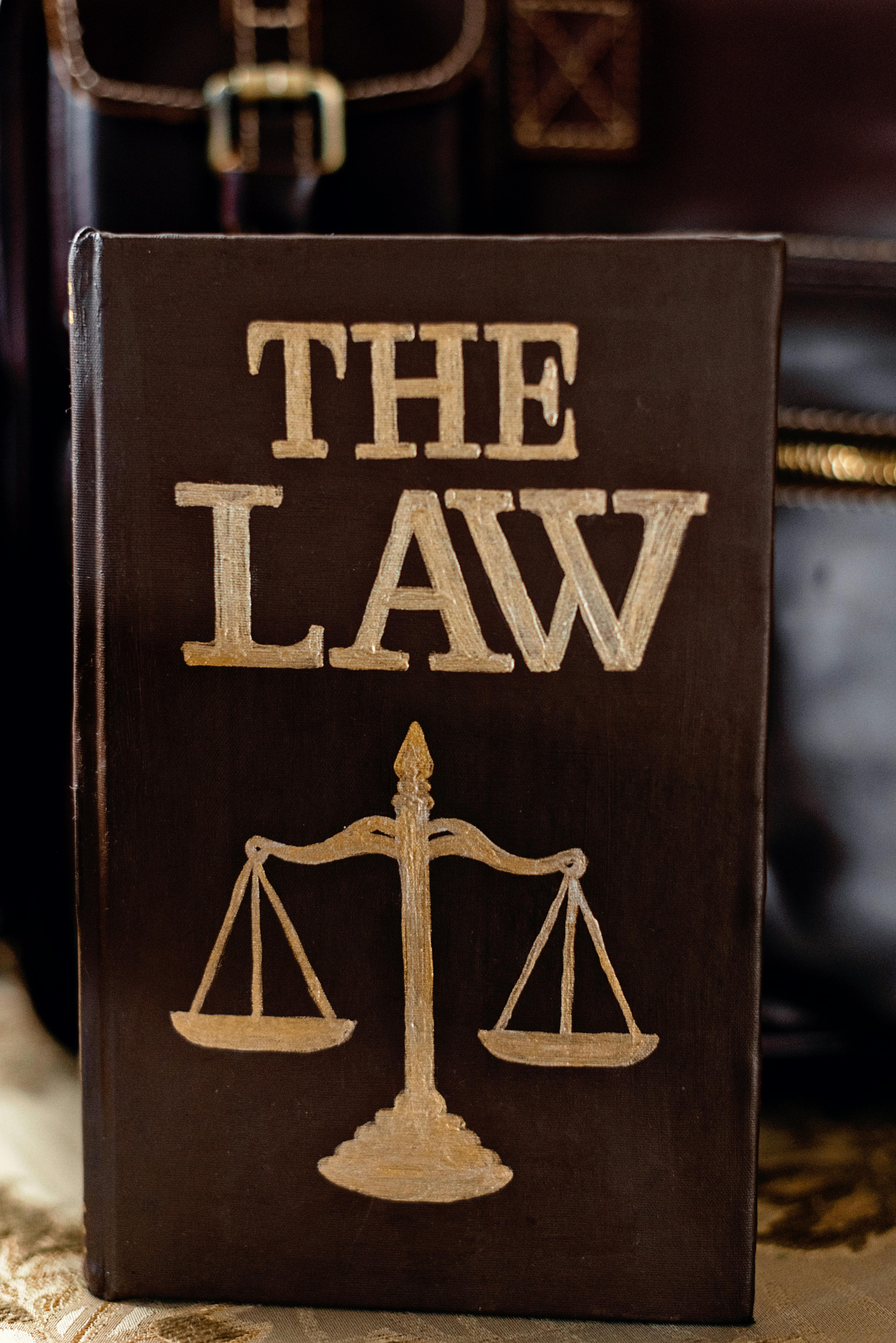 photograph of a book with the title 'The Law'